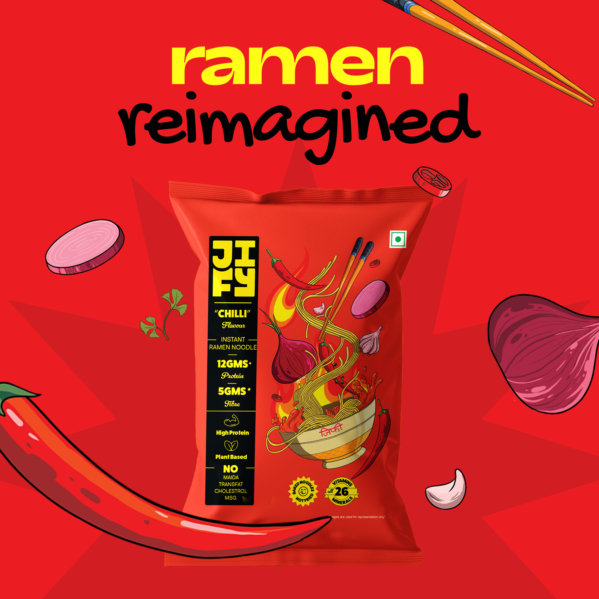 Jify Food Chilli Ramen Display