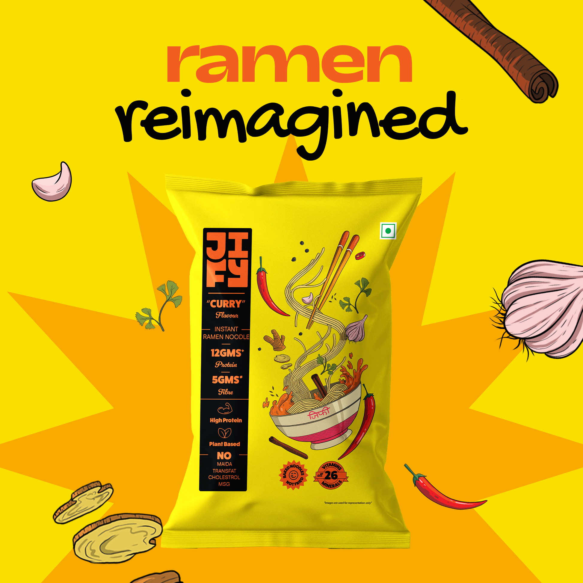 Jify Food Curry Ramen Display