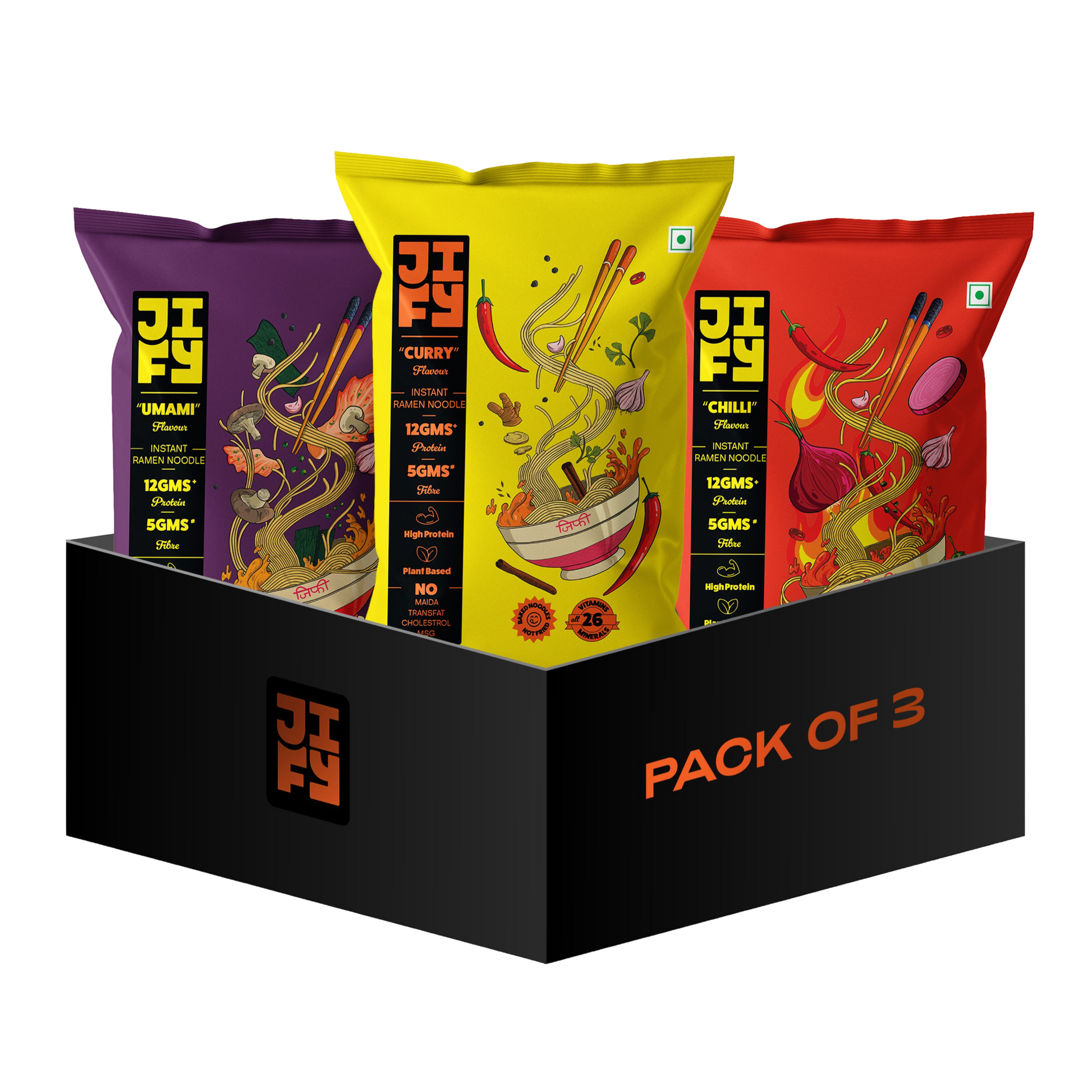 Jify Food Ramen Variety Pack Of 3