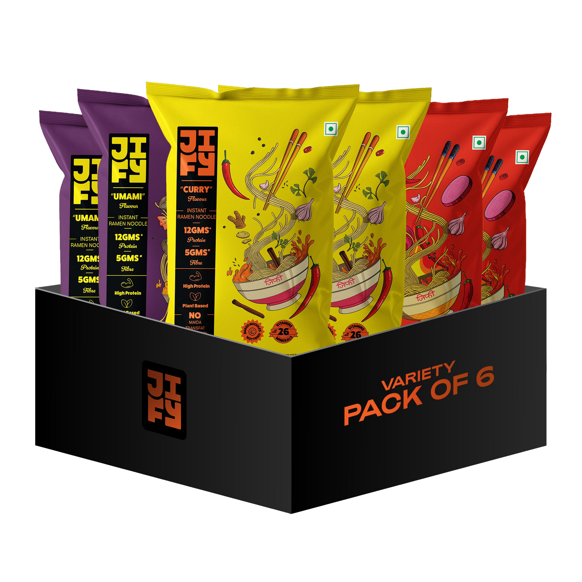 Jify Food Ramen Variety Pack Of 6